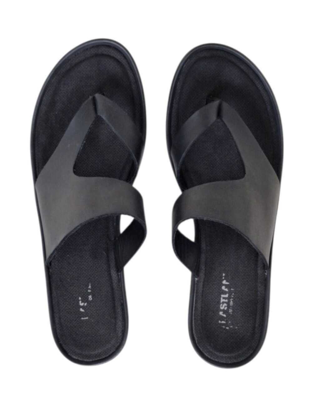 Eastland Black Leather Wedge Sandals Memory Foam Comfort Thong Slides 11